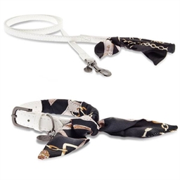 Laisse + harnais ou collier foulard Tosca - 3 tailles disponibles