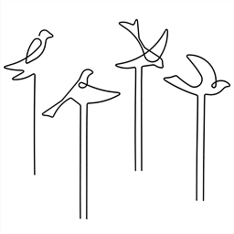 Oiseau support pour plantes