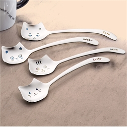 Lot de 4 cuillères chat inox