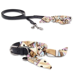 Laisse + harnais ou collier foulard Aida - 3 tailles disponibles