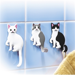 Lot de 3 crochets chats