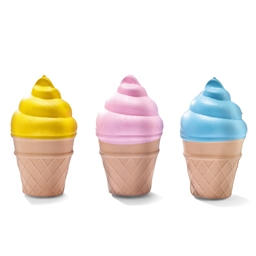 Jouet latex glace pour chien Jaune ou Rose
