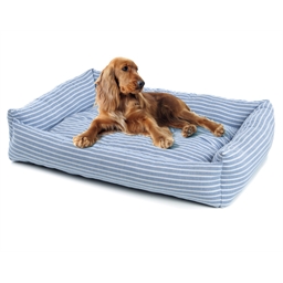 Corbeille rayée bleu/blanc