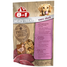 Friandises lyophilisées : poulet, canard ou poulet/carotte