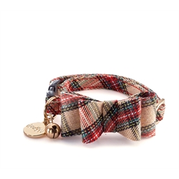 Collier Scottish pour chat rouge ou beige