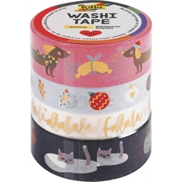 Masking Tape chat et chien de Noël