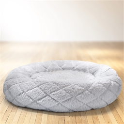 Nid douillet effet fausse fourrure gris ou beige