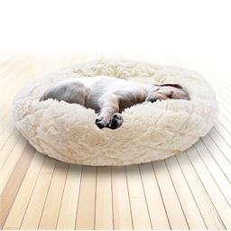 Nid douillet effet fausse fourrure gris ou beige