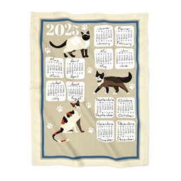 Torchon calendrier 2025 Chat