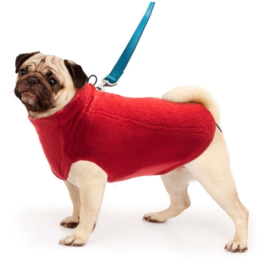Manteau polaire rouge