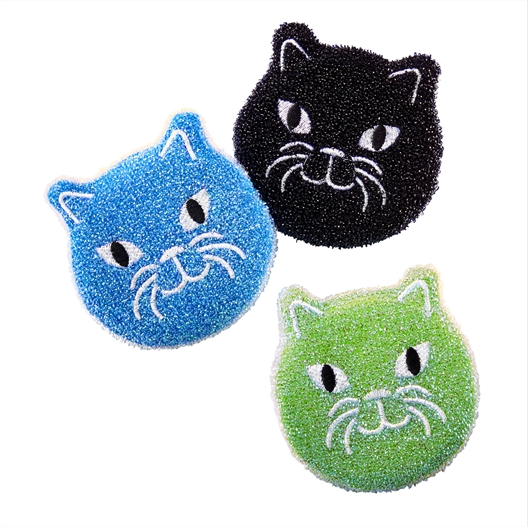 Set de 3 éponges grattantes chat