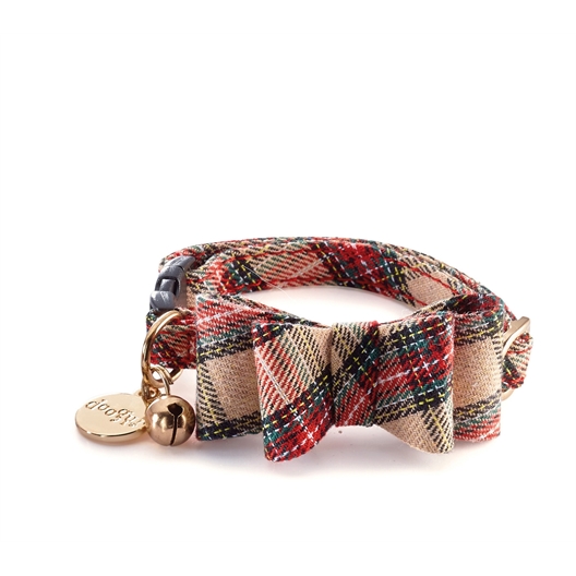 Collier Scottish pour chat beige