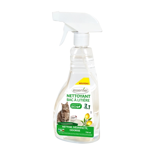 Spray nettoyant bac à litière