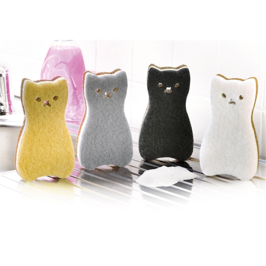 4 éponges chat
